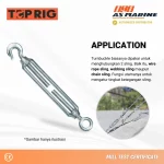 Aplikasi Turnbuckle Hook & Eye Galvanized Toprig