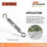 Aplikasi Turnbuckle Hook & Eye Stainless 316 Toprig