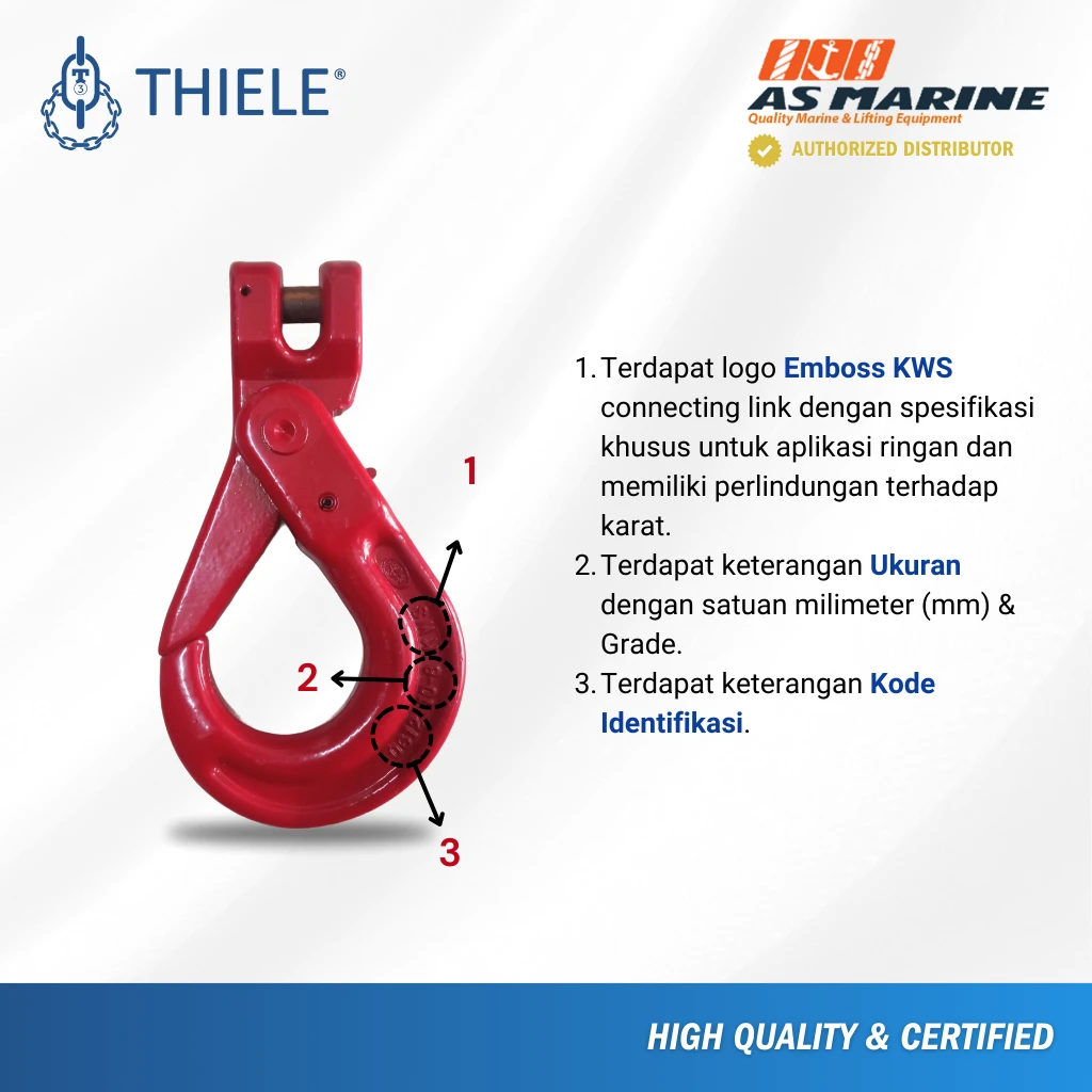 Keterangan Clevis Self-Locking Hook TWN0799 Keterangan Clevis Self-Locking Hook TWN0799