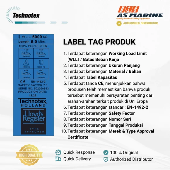 Label Round Sling Technotex