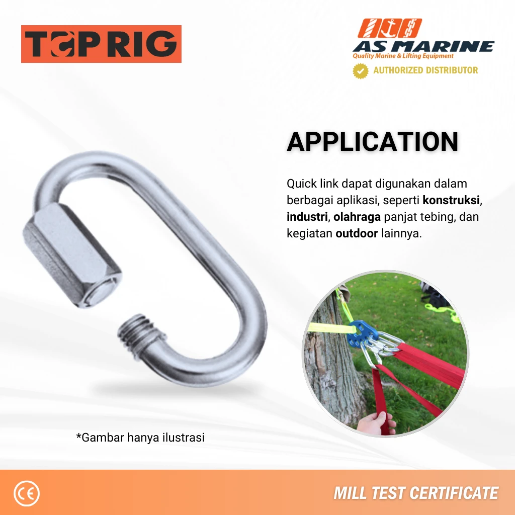 Aplikasi Quick Link Galvanized Toprig Aplikasi Quick Link Galvanized Toprig