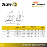 Tabel Ukuran Plate Clamp DHQ Secura