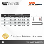 Tabel Ukuran Zinc Anode B2-B9 Wilson Walton