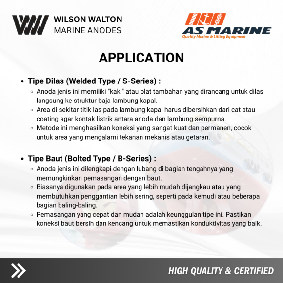 Aplikasi Zinc Anode Wilson Walton