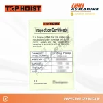Sertifikat Lifting Clamp Tophoist