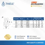 Tabel Ukuran Clevis Shortening Hook TWN0827