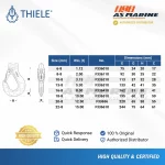 Tabel Ukuran Clevis Sling Hook TWN1340