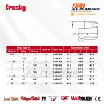 Tabel Ukuran Crosby S4320