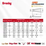 Tabel Ukuran Crosby SS4055