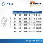 Tabel Ukuran Hammerlock XL-LOK TWN1820