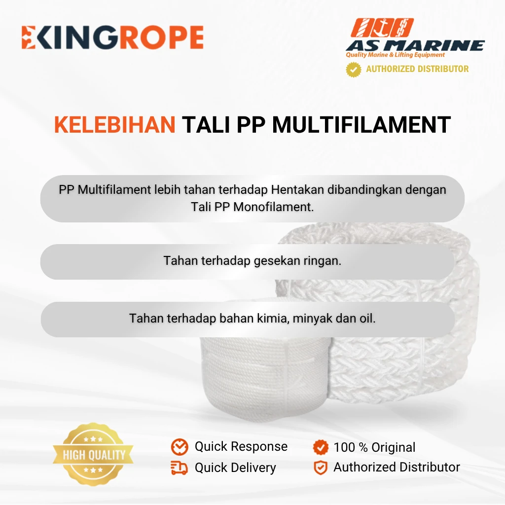 Kelebihan Tali PP Multifilament Kelebihan Tali PP Multifilament