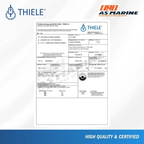 Sertifikat Thiele