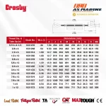 Tabel Ukuran Crosby HG226 - 1