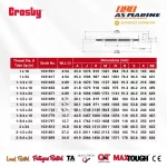 Tabel Ukuran Crosby HG226 - 2