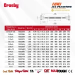 Tabel Ukuran Crosby HG228 - 1