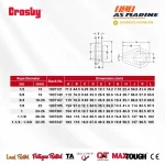 Tabel Ukuran Crosby S412