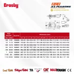 Tabel Ukuran Crosby S421T