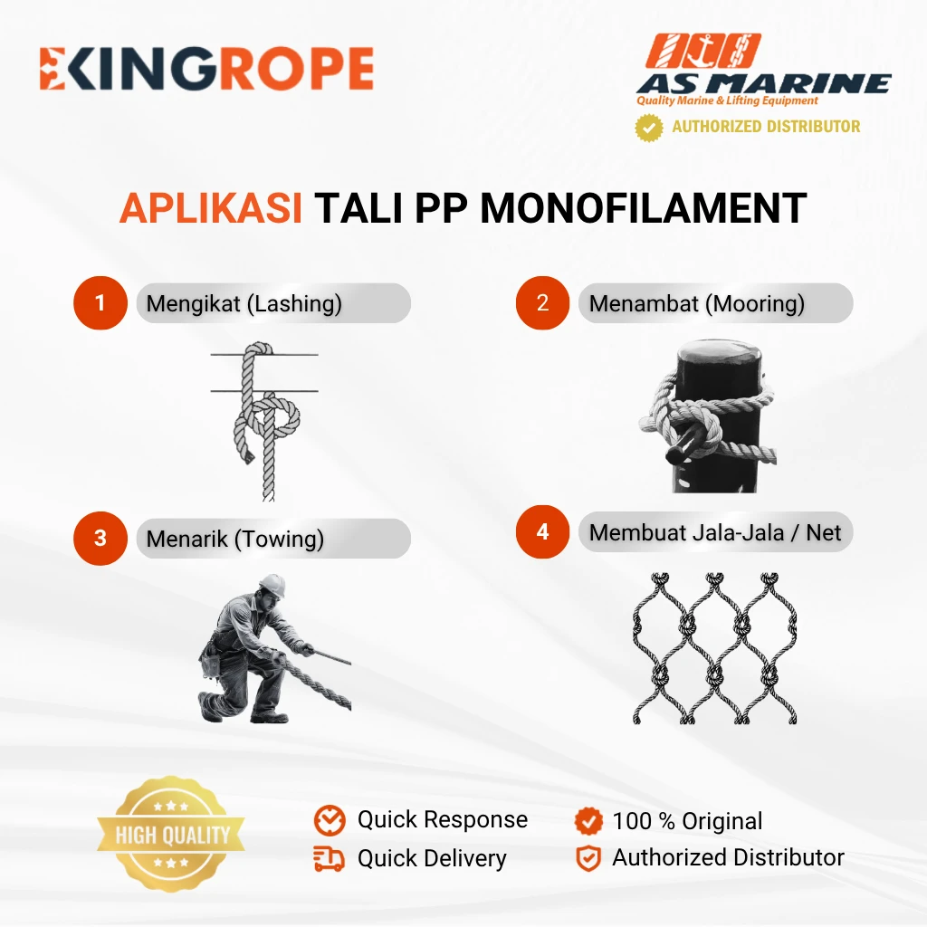 Aplikasi Tali PP Monofilament Aplikasi Tali PP Monofilament