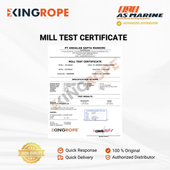 Sertifikat Tali HDPE Biru