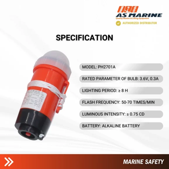 Spesifikasi Life Jacket Light - Dry Battery