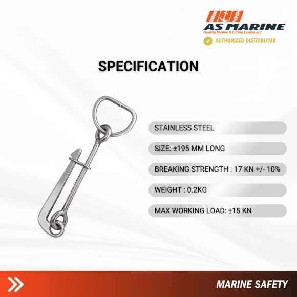 Spesifikasi Pelican Hook 6 - Pengait Tabung Liferaft