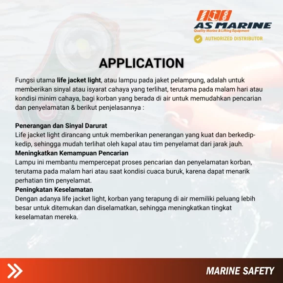 Life Jacket Light - Lithium Battery