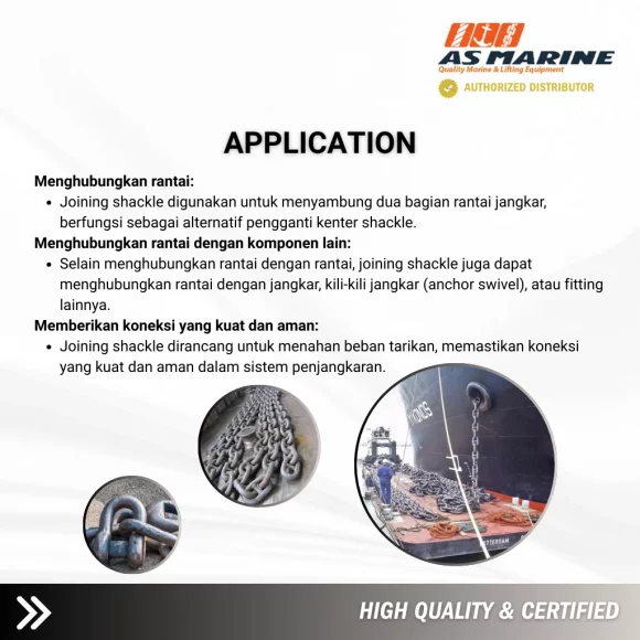 Aplikasi Joining Shackle - Segel Rantai Jangkar